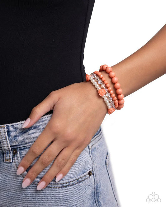 Rosy Retrospection Orange-Bracelet