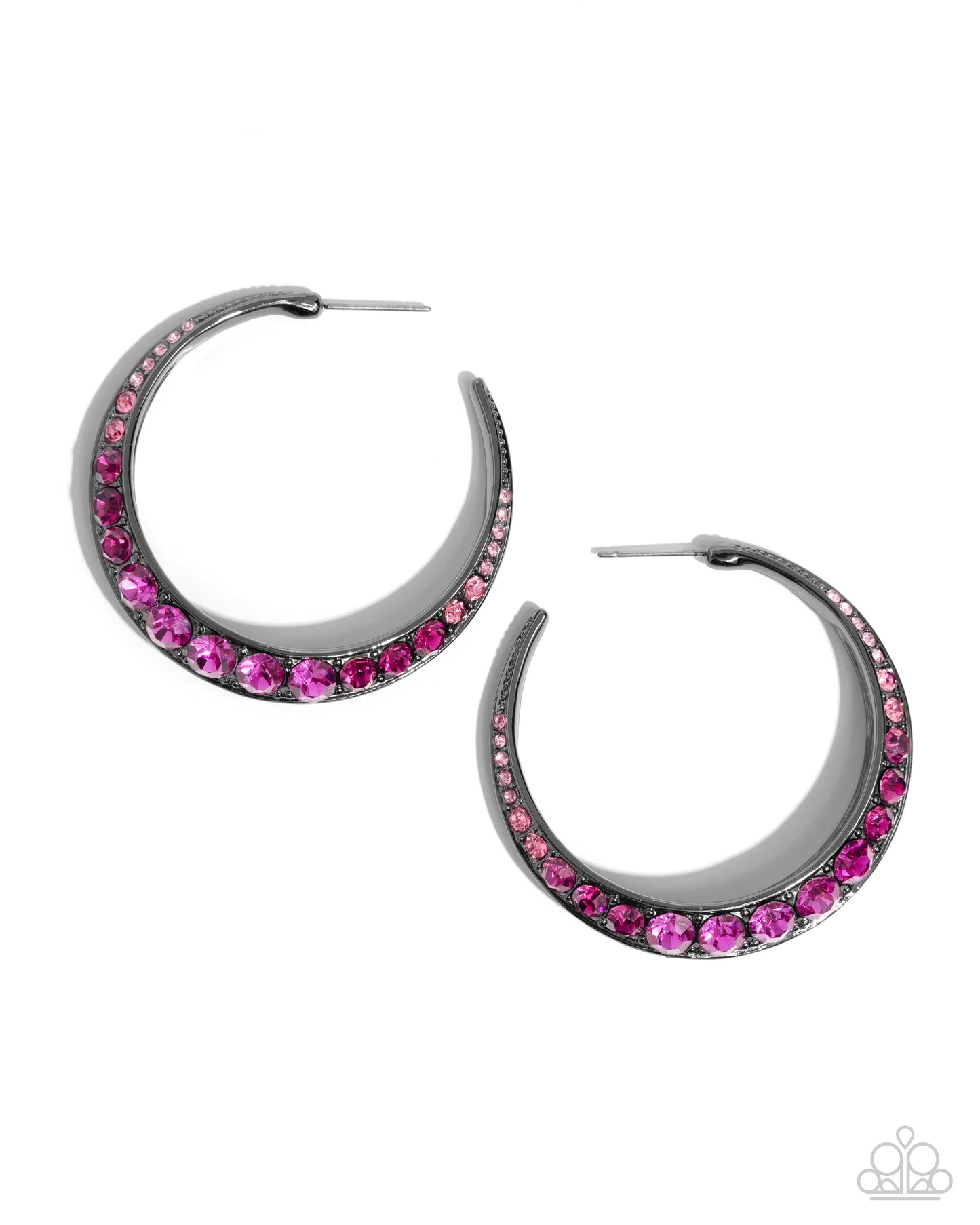 Embedded Edge Pink-Earrings