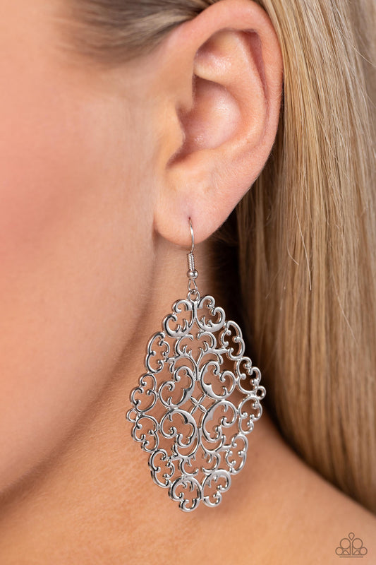 Contemporary Courtyards Silver-Earrings