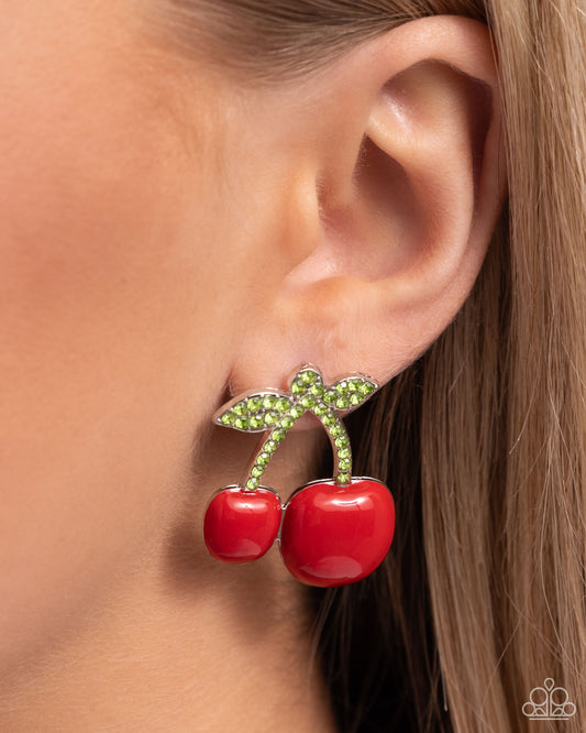 Charming Cherries Red-Earrings