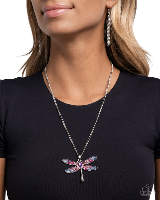 DRAGONFLY to the Sky Purple-Necklace