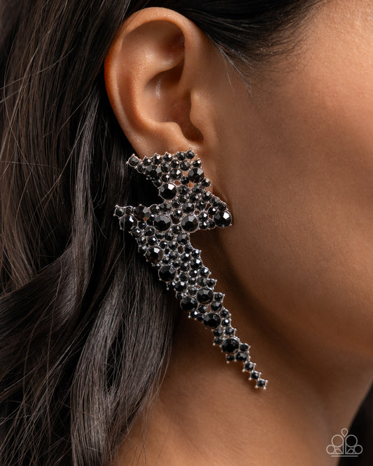 Electric Effulgence Black-Earrings