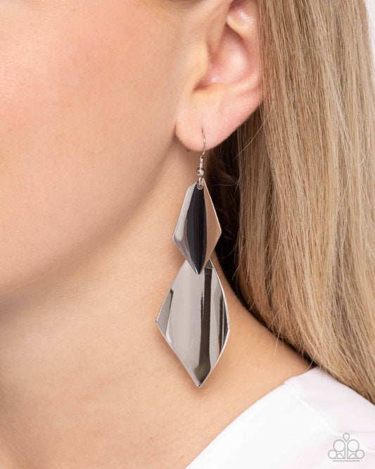Skillfully Sheared Silver-Earrings