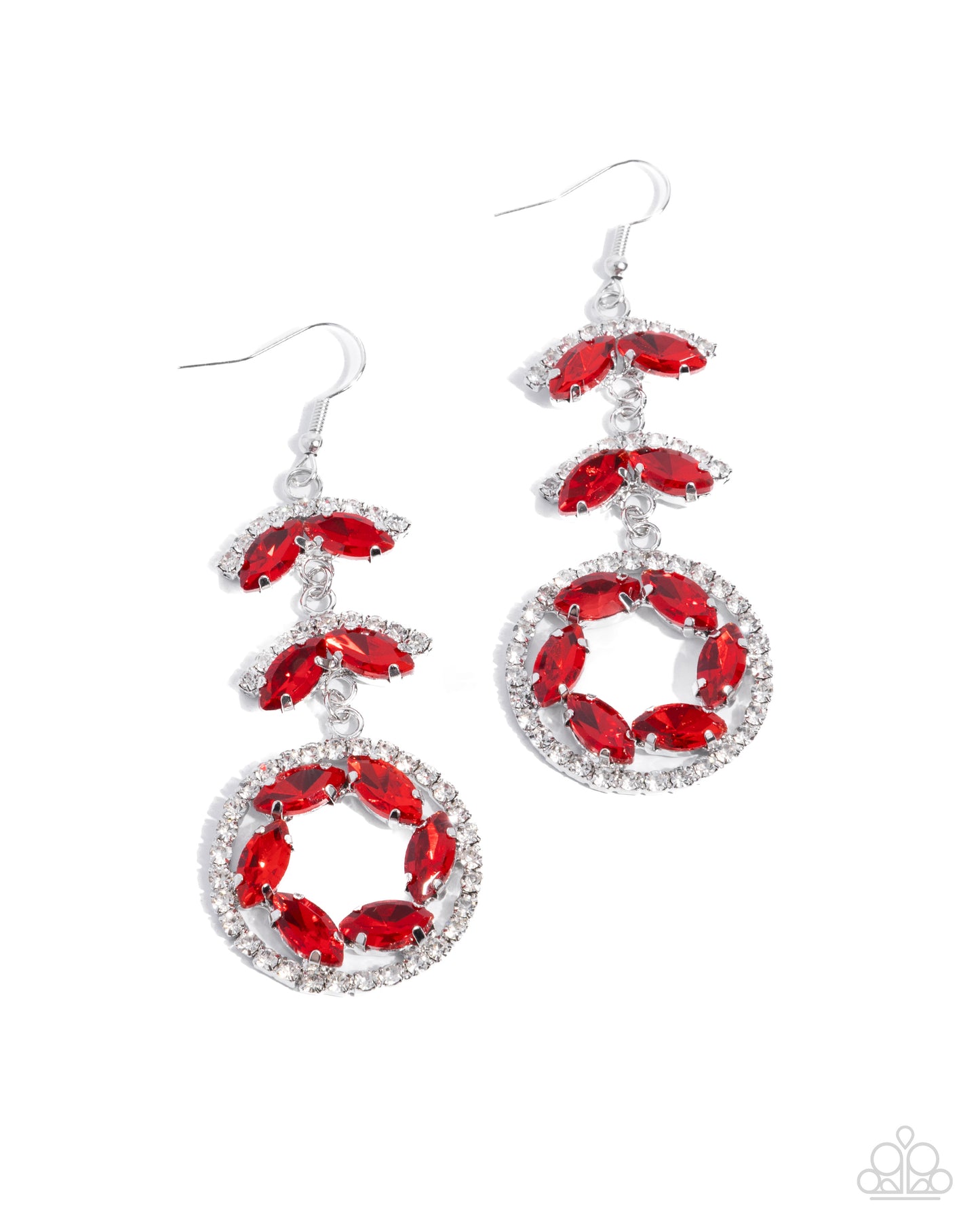 Polished Pattern Red-Earrings