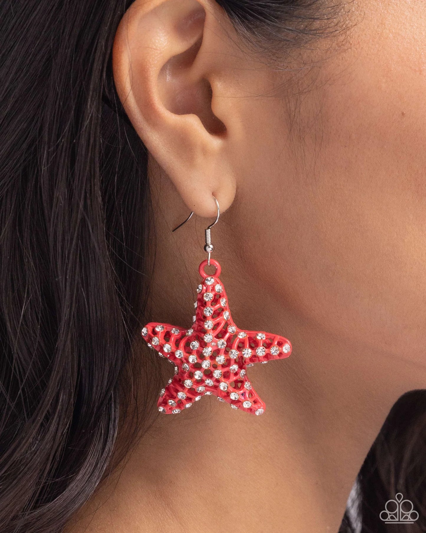 Skilled Starfish Orange-Earrings