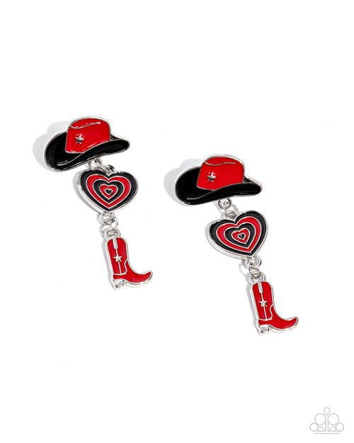 Swing Dance Delight Red-Earrings