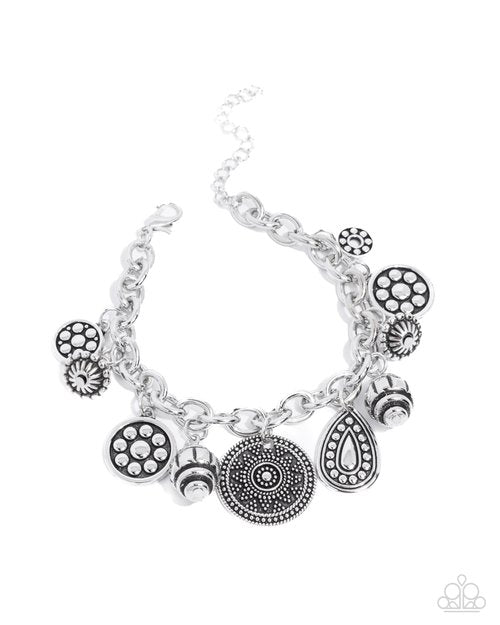 Embellished Estate Silver-Bracelet