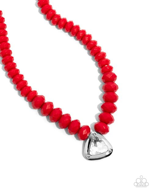 Trailblazing Triangle Red-Necklace