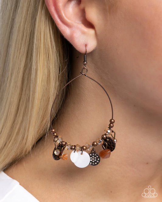 Wiry Wayfarer Copper-Earrings