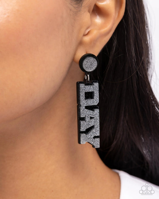 Home Game Black-Earrings