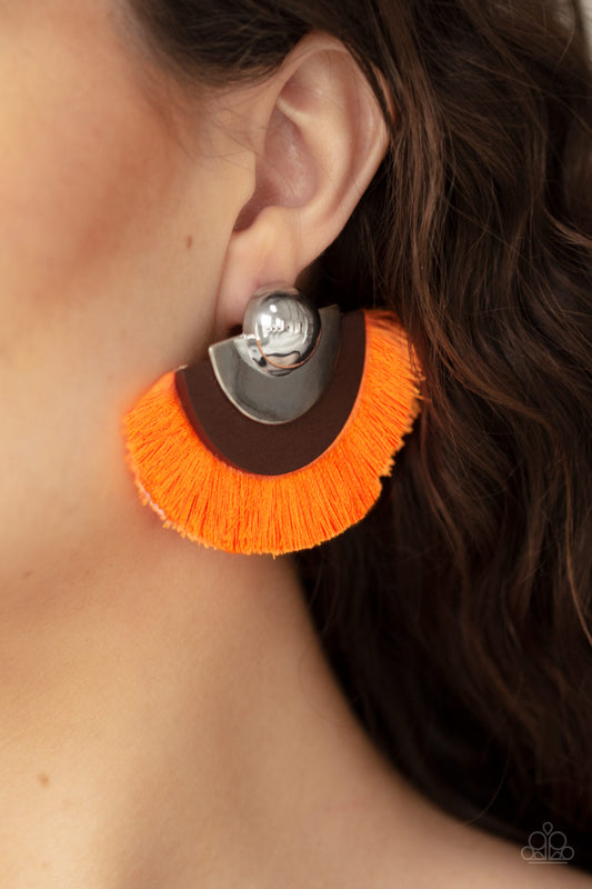 Fan The FLAMBOYANCE Orange-Earrings