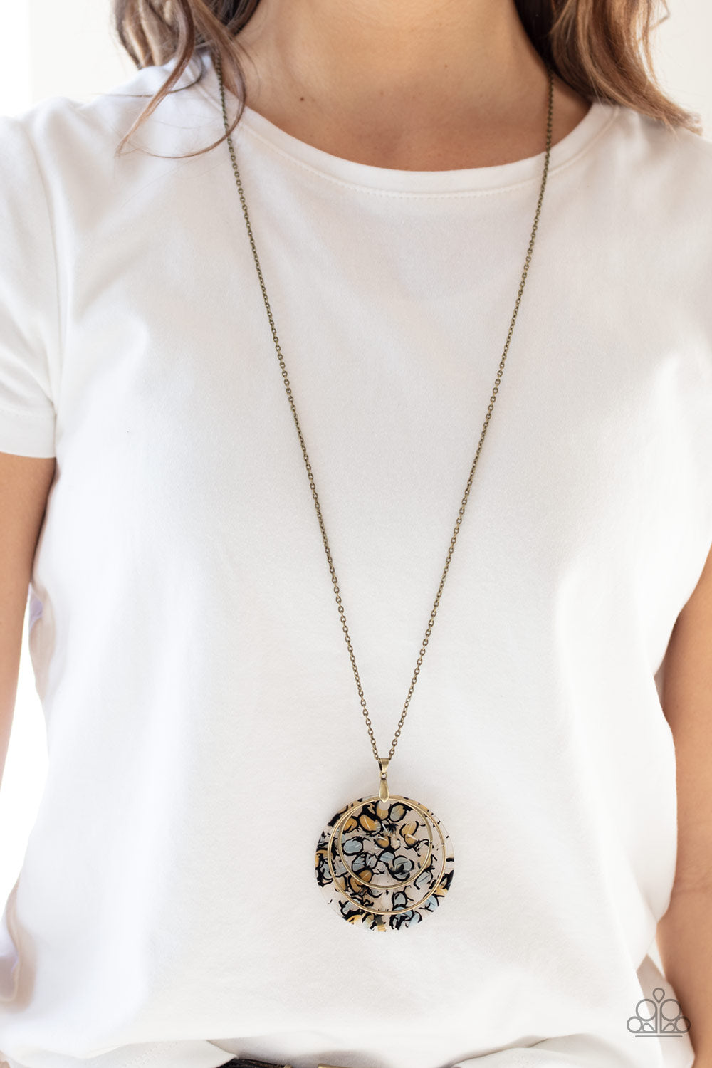 Metro Mosaic Brass-Necklace