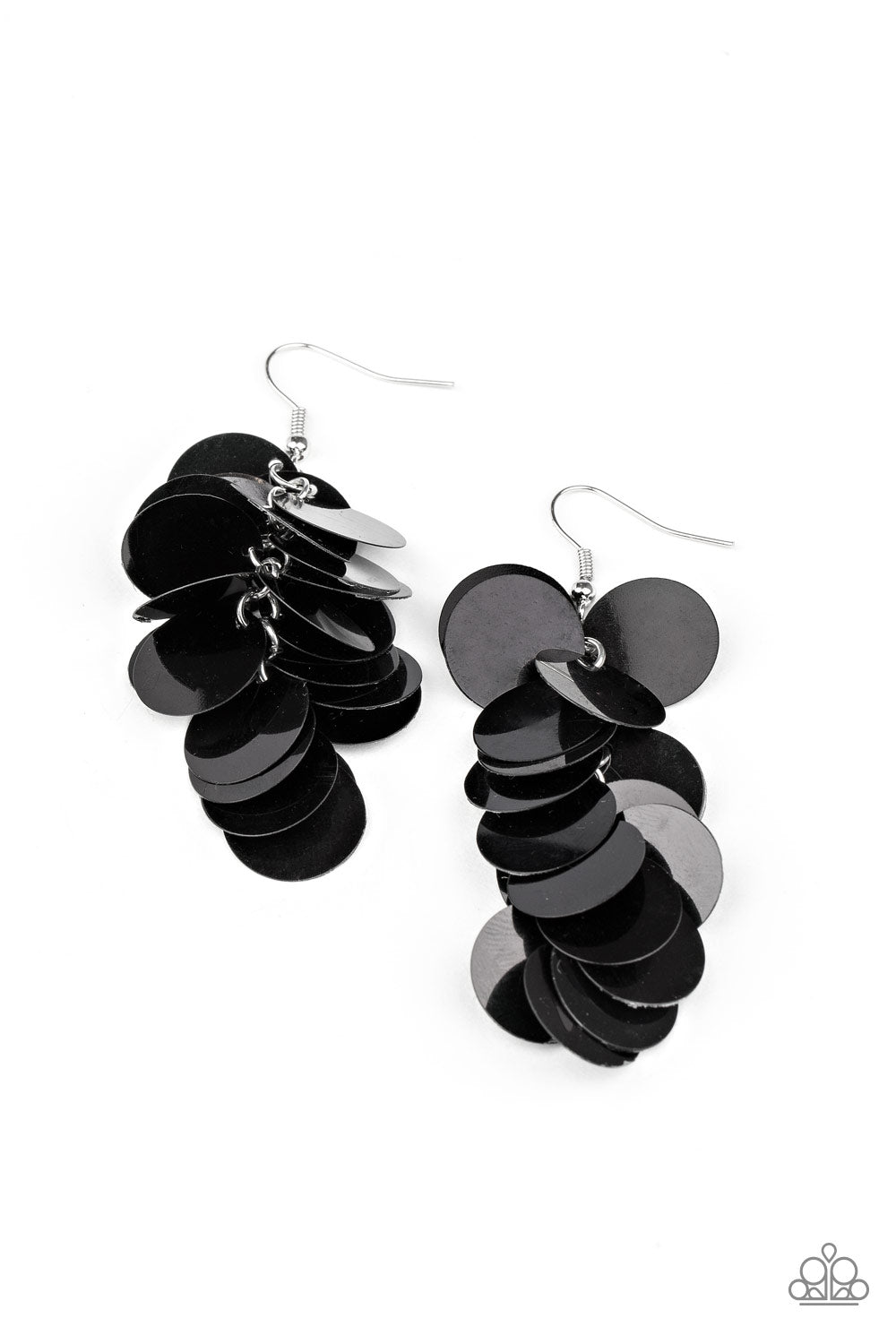 Now You SEQUIN It Black-Earrings