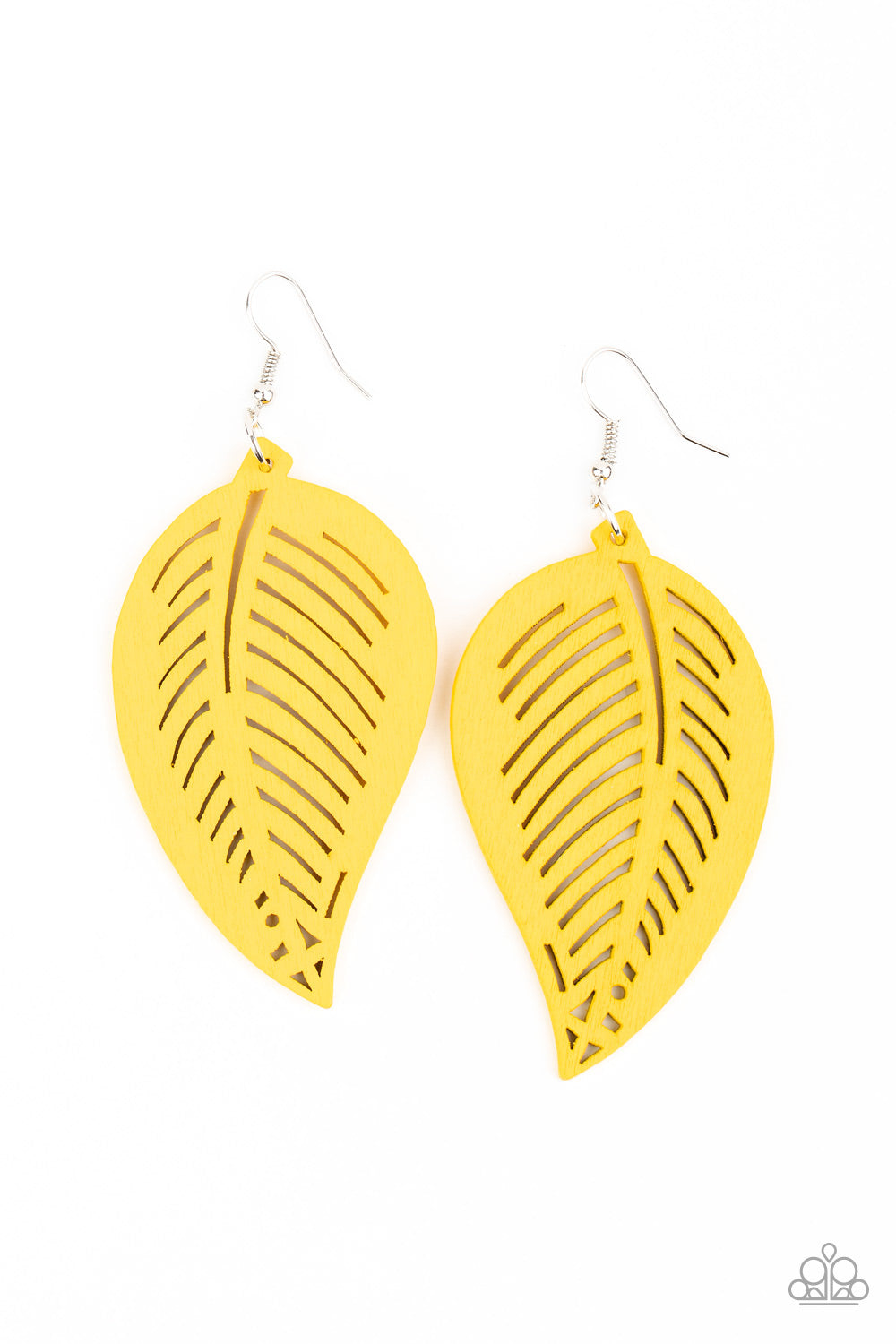 Tropical Foliage Yellow-Earrings