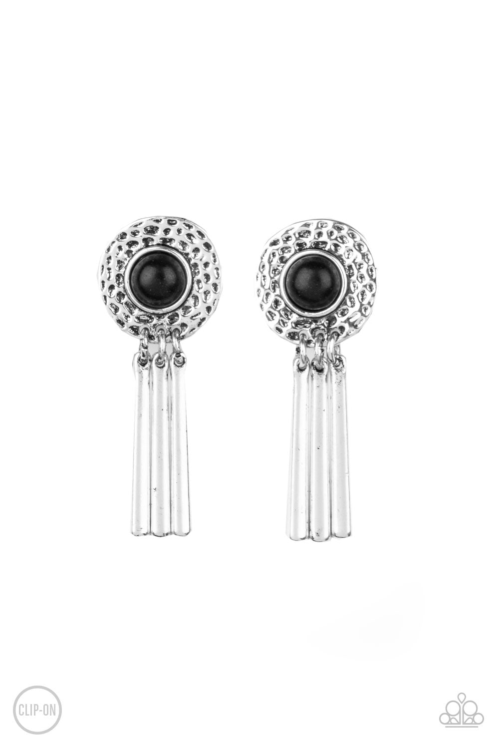 Desert Amulet Black Clip On-Earrings