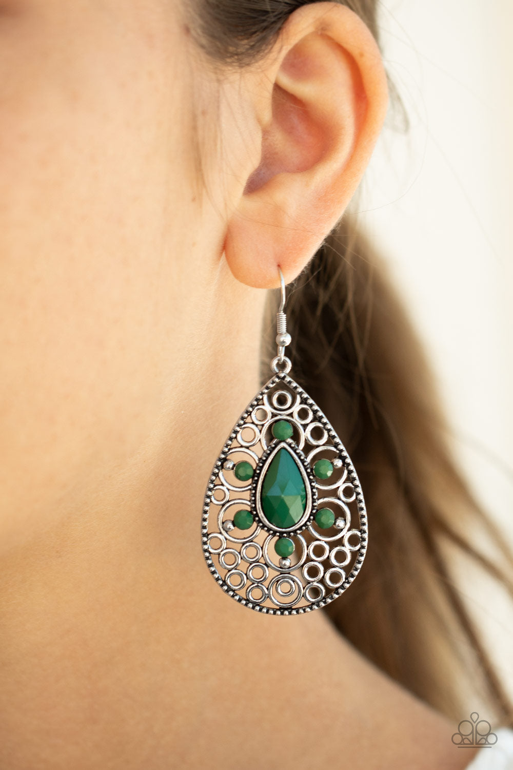 Modern Garden Green-Earrings