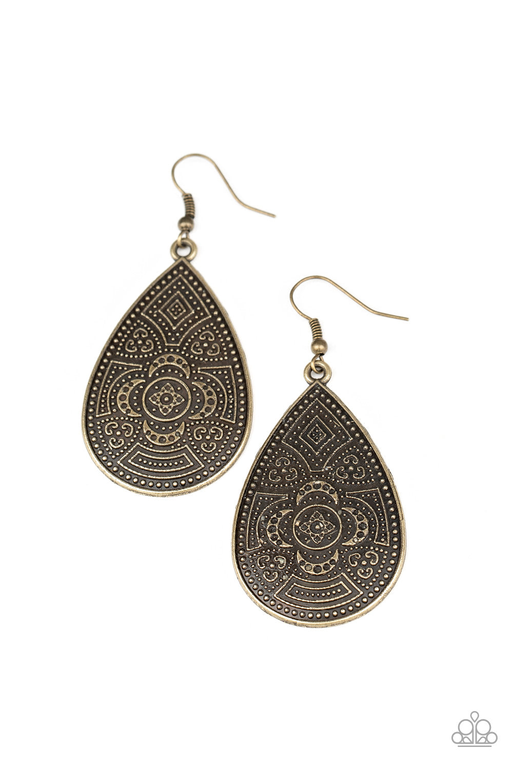Tribal Takeover Brass-Earrings