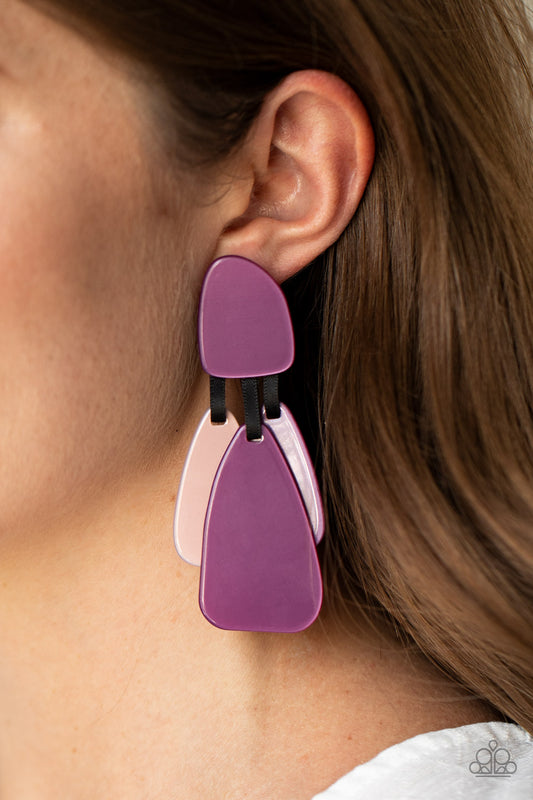 All FAUX One Purple-Earrings