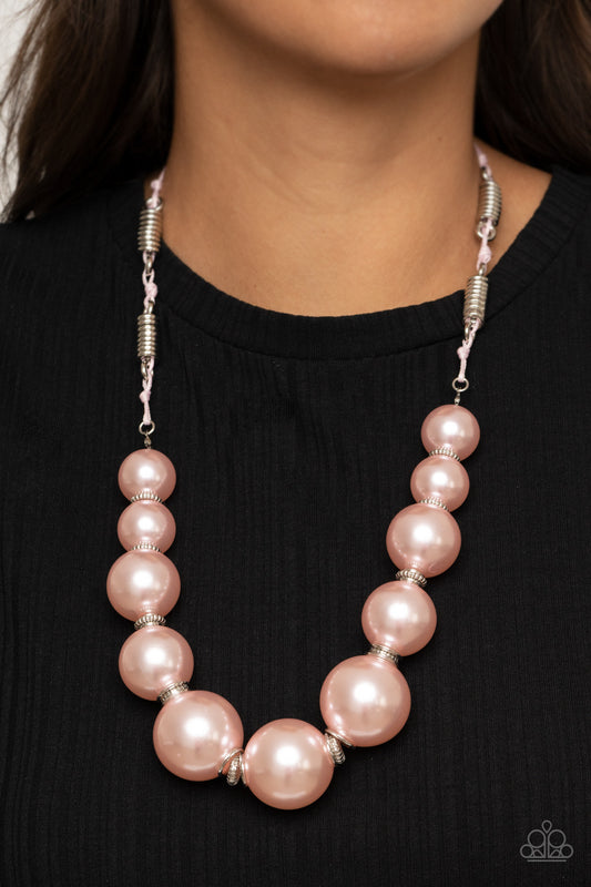 Pearly Prosperity Pink-Necklace