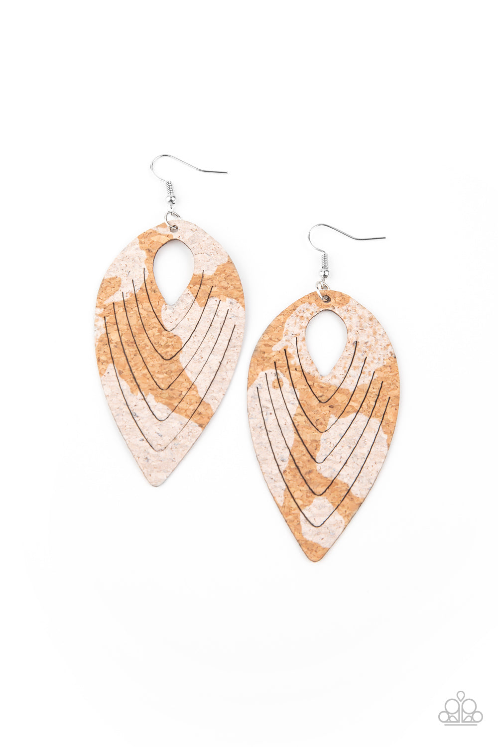 Cork Cabana White-Earrings