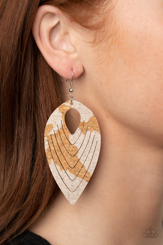 Cork Cabana White-Earrings