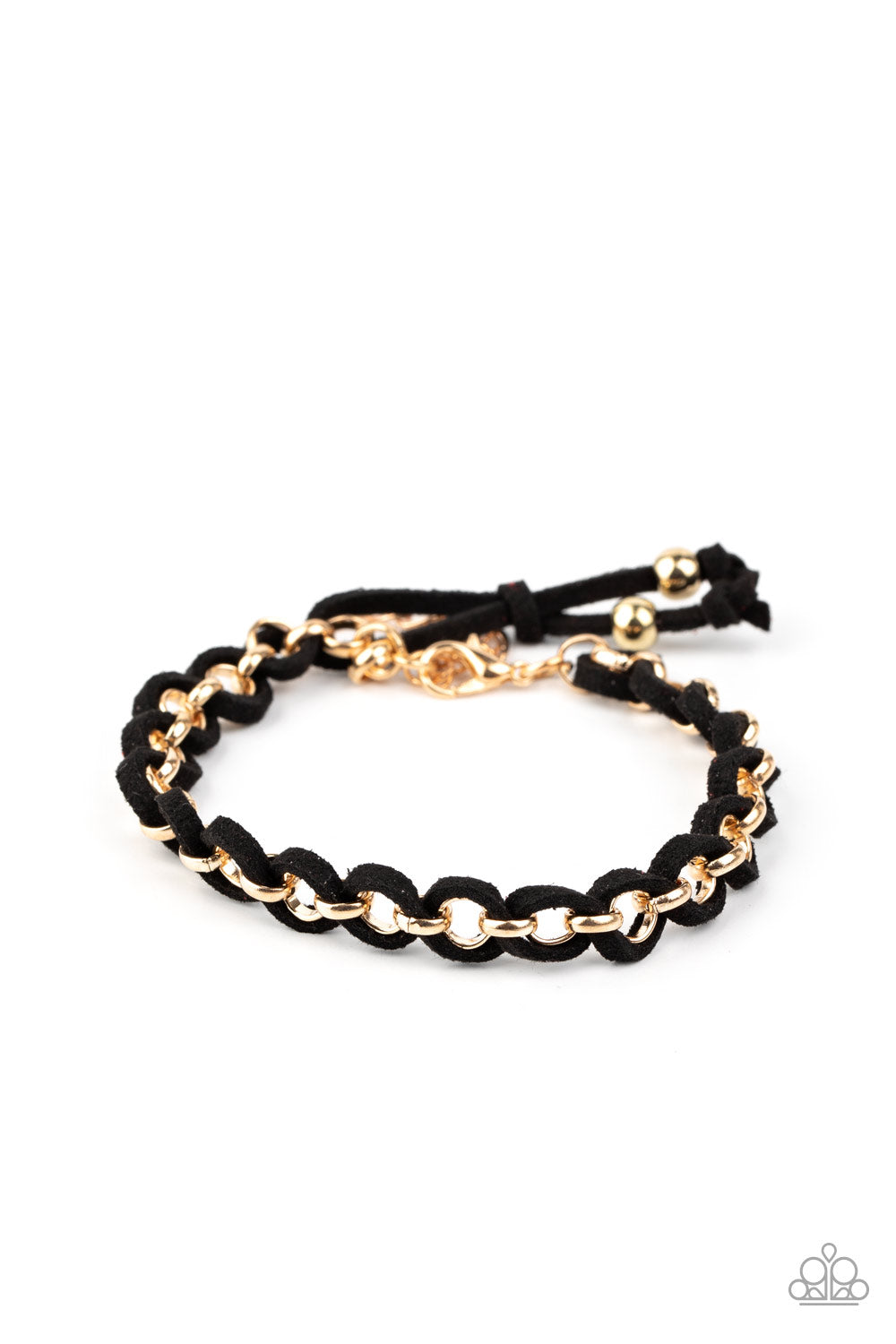 SUEDE Side to Side Black-Bracelet