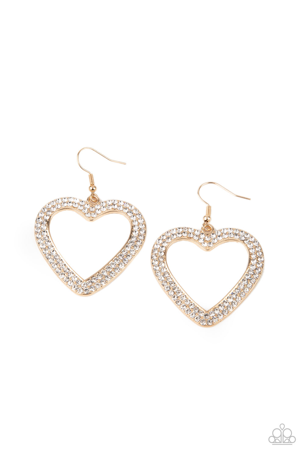 GLISTEN To Your Heart Gold-Earrings