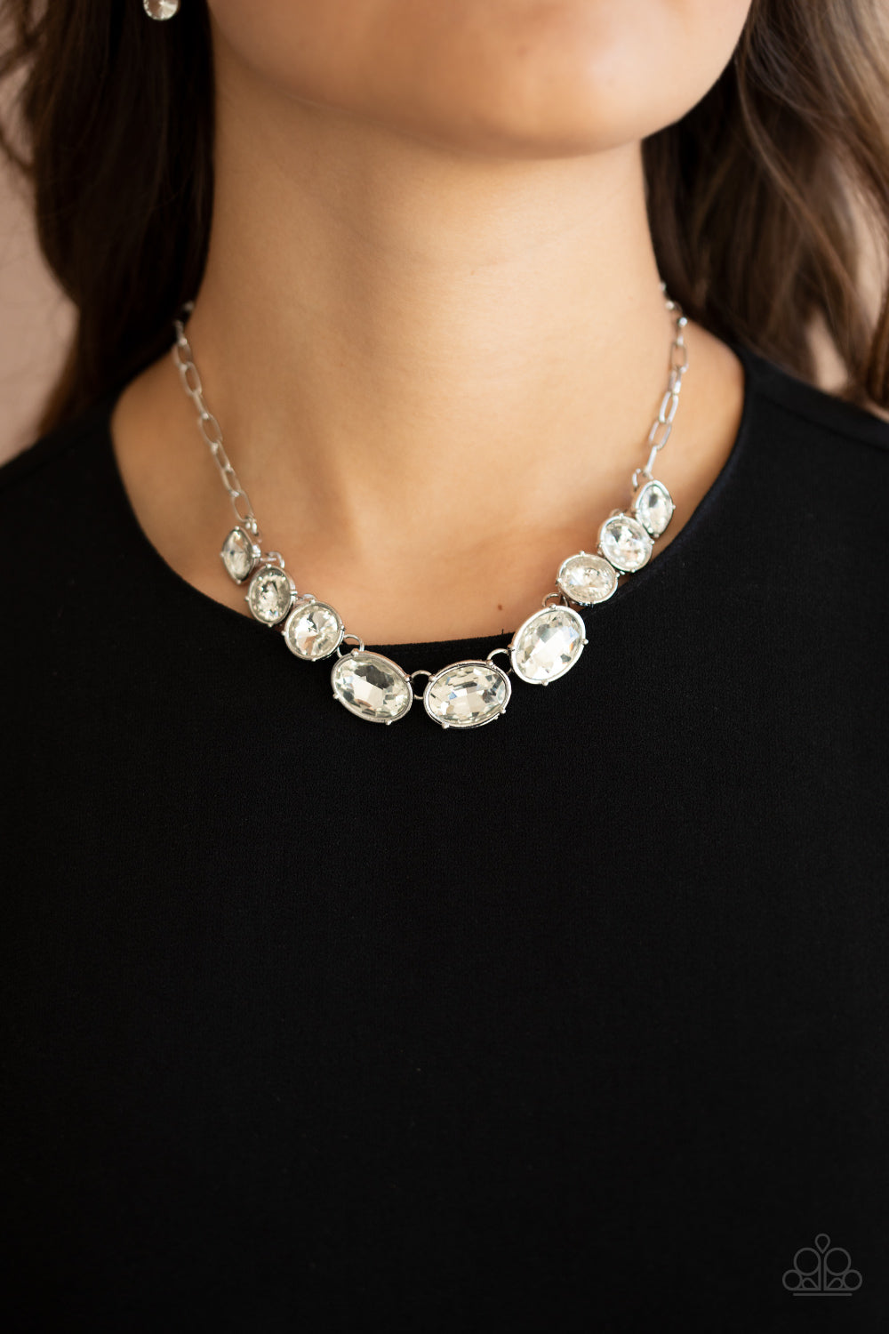 Gorgeously Glacial White-Necklace
