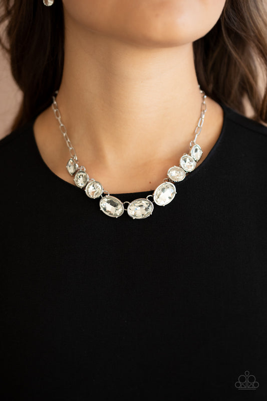 Gorgeously Glacial White-Necklace