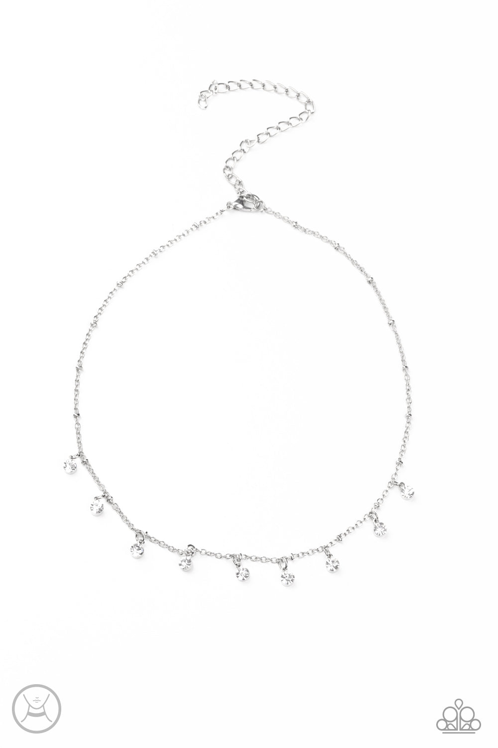 Dainty Diva White Choker-Necklace