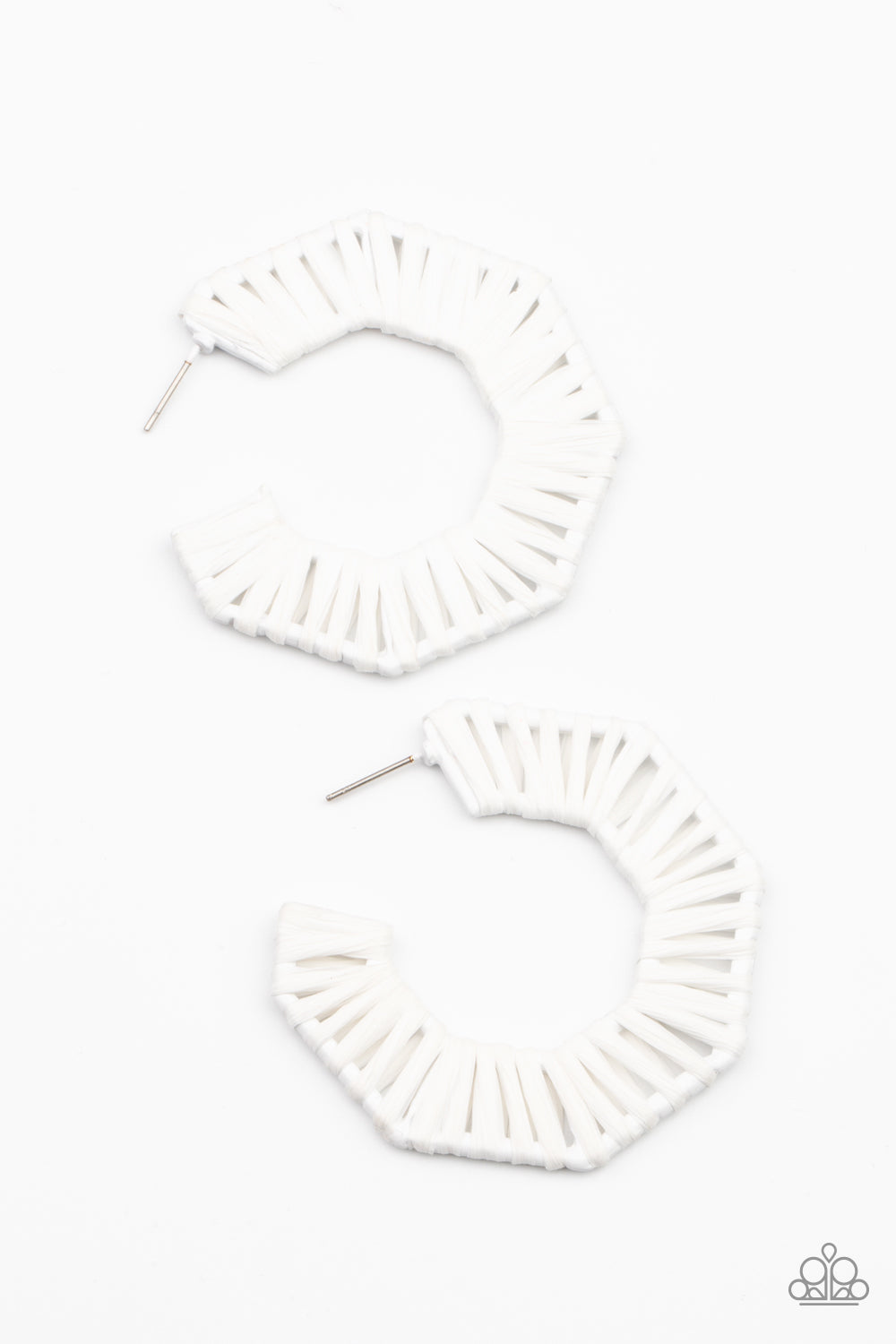 Fabulously Fiesta White-Earrings