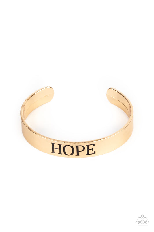 Hope Makes The World Go Round Gold-Bracelet