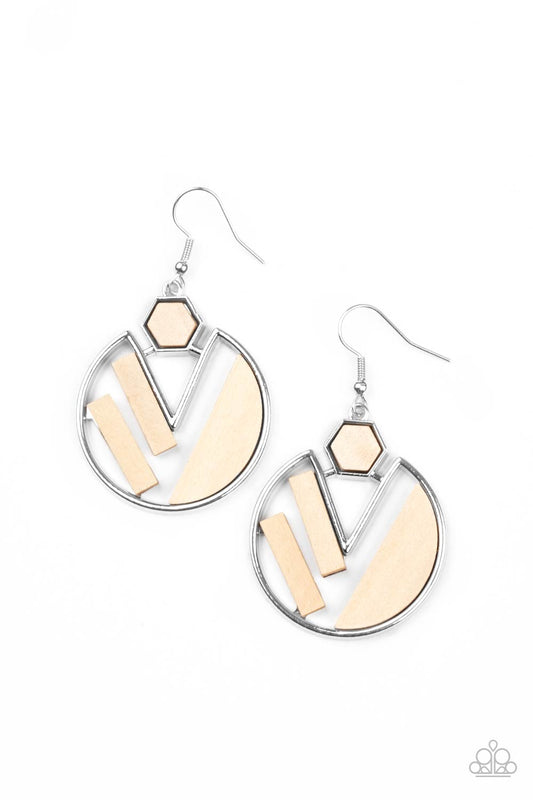 Petrified Posh White-Earrings