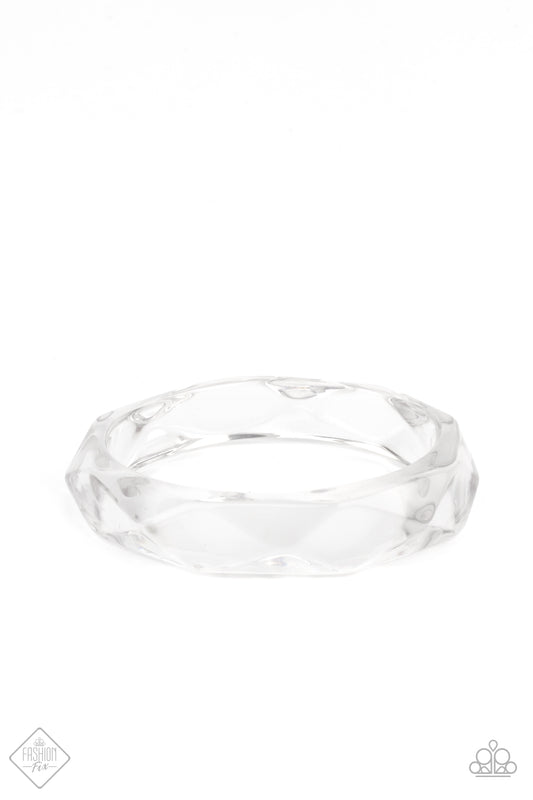 Clear-Cut Couture White-Bracelet