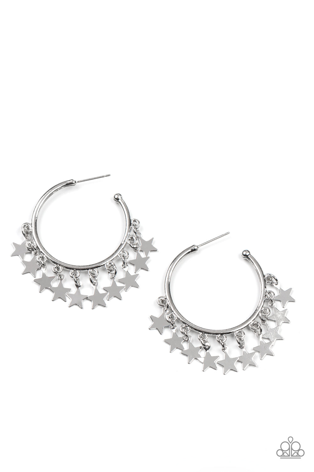 Happy Independence Day Silver-Earrings