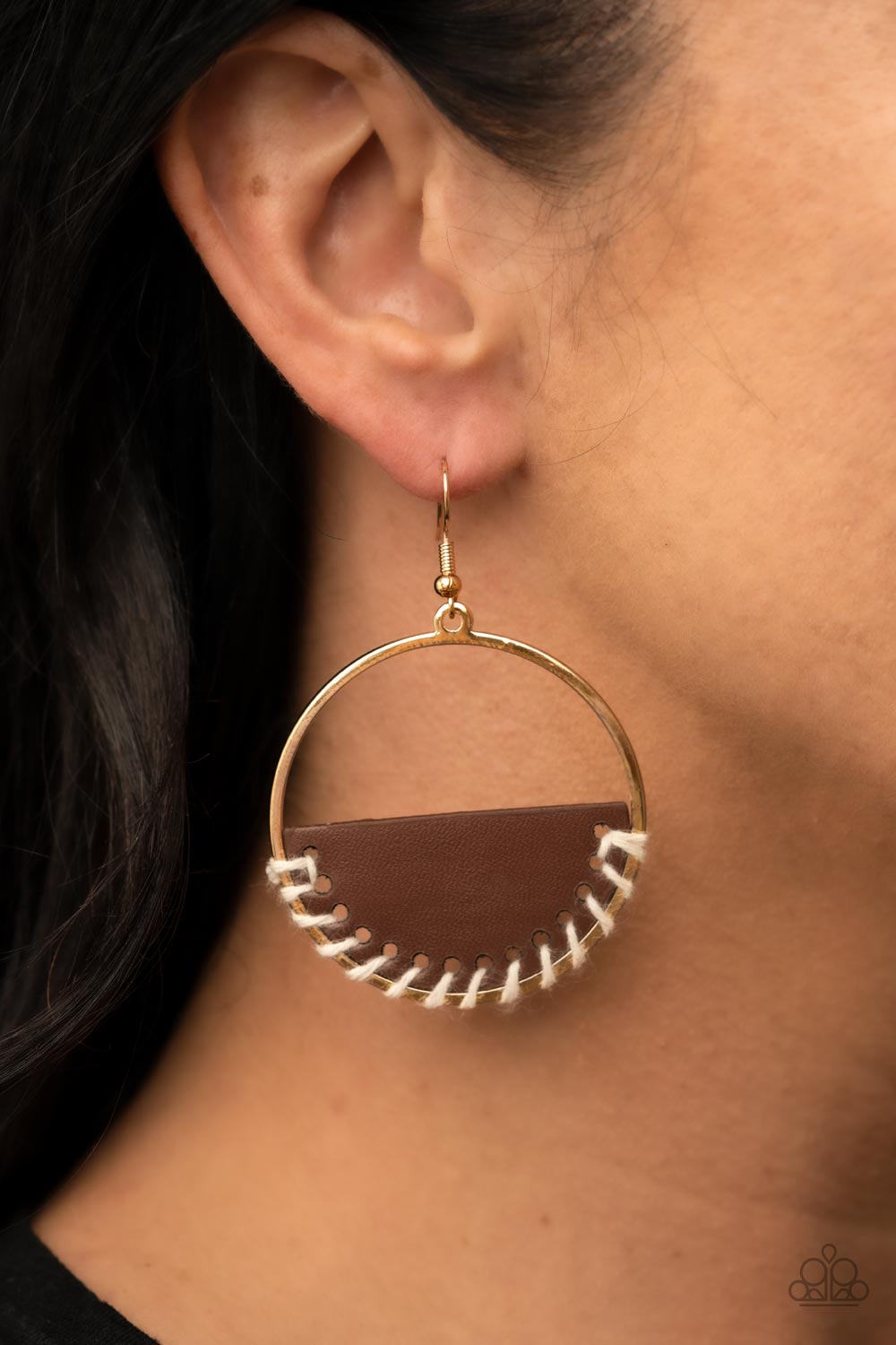 Lavishly Laid Back Brown-Earrings