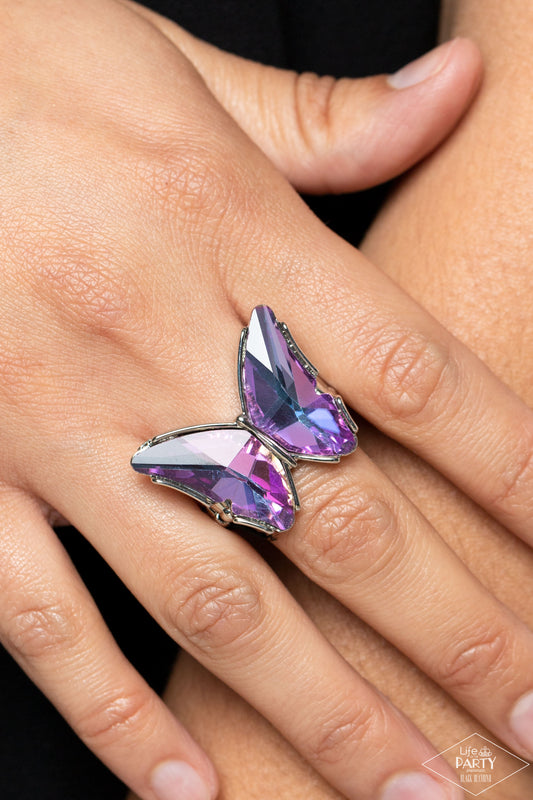 Fluorescent Flutter Purple-Ring