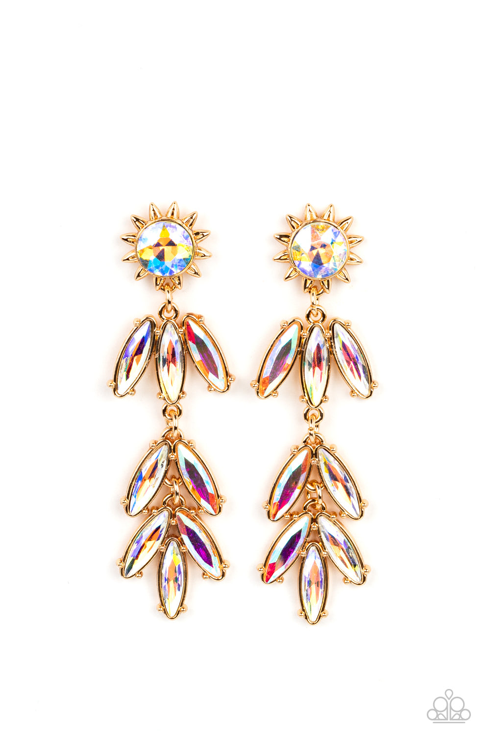 Space Age Sparkle Gold-Earrings