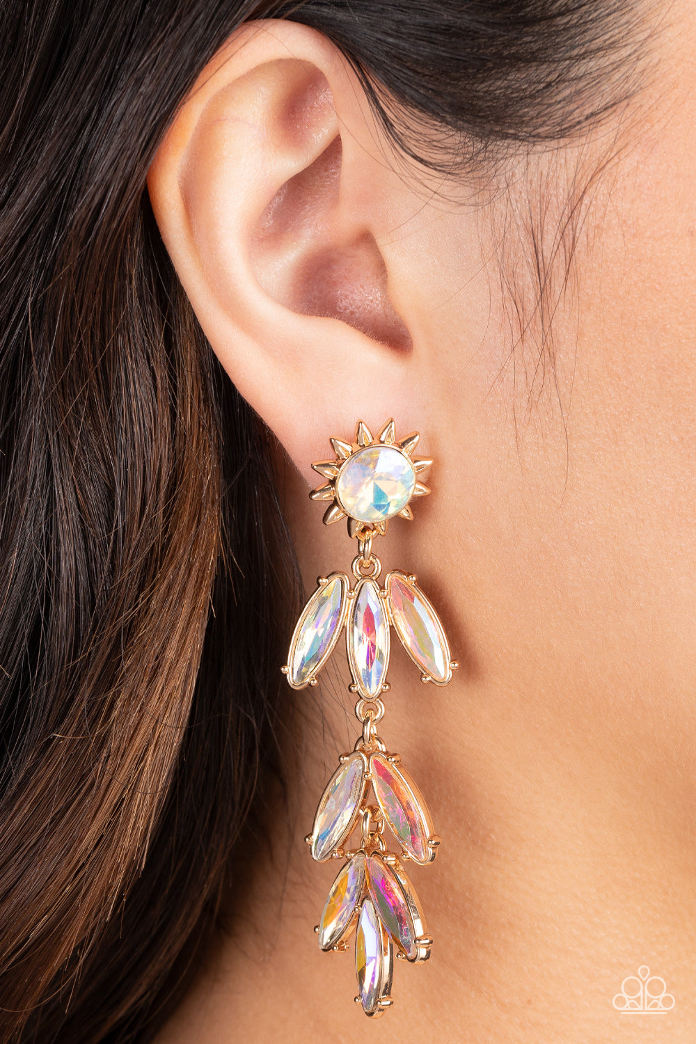 Space Age Sparkle Gold-Earrings