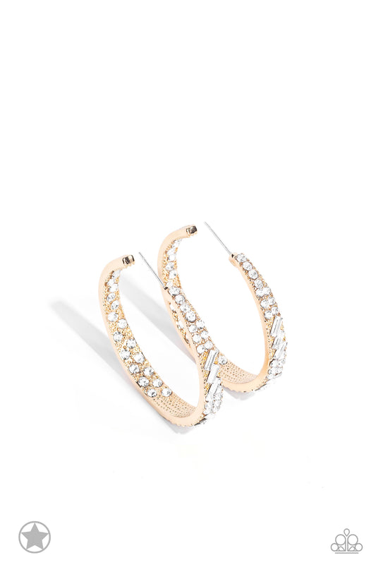 GLITZY By Association Gold-Earrings