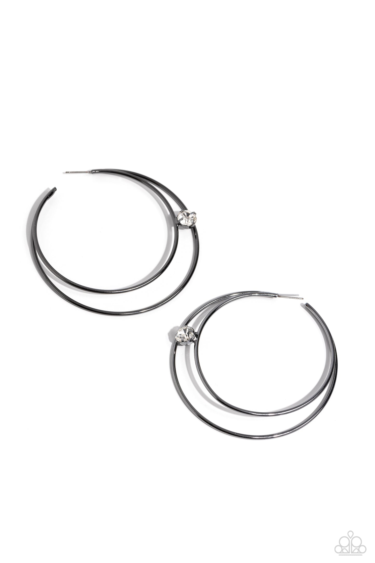 Theater HOOP Black-Earrings
