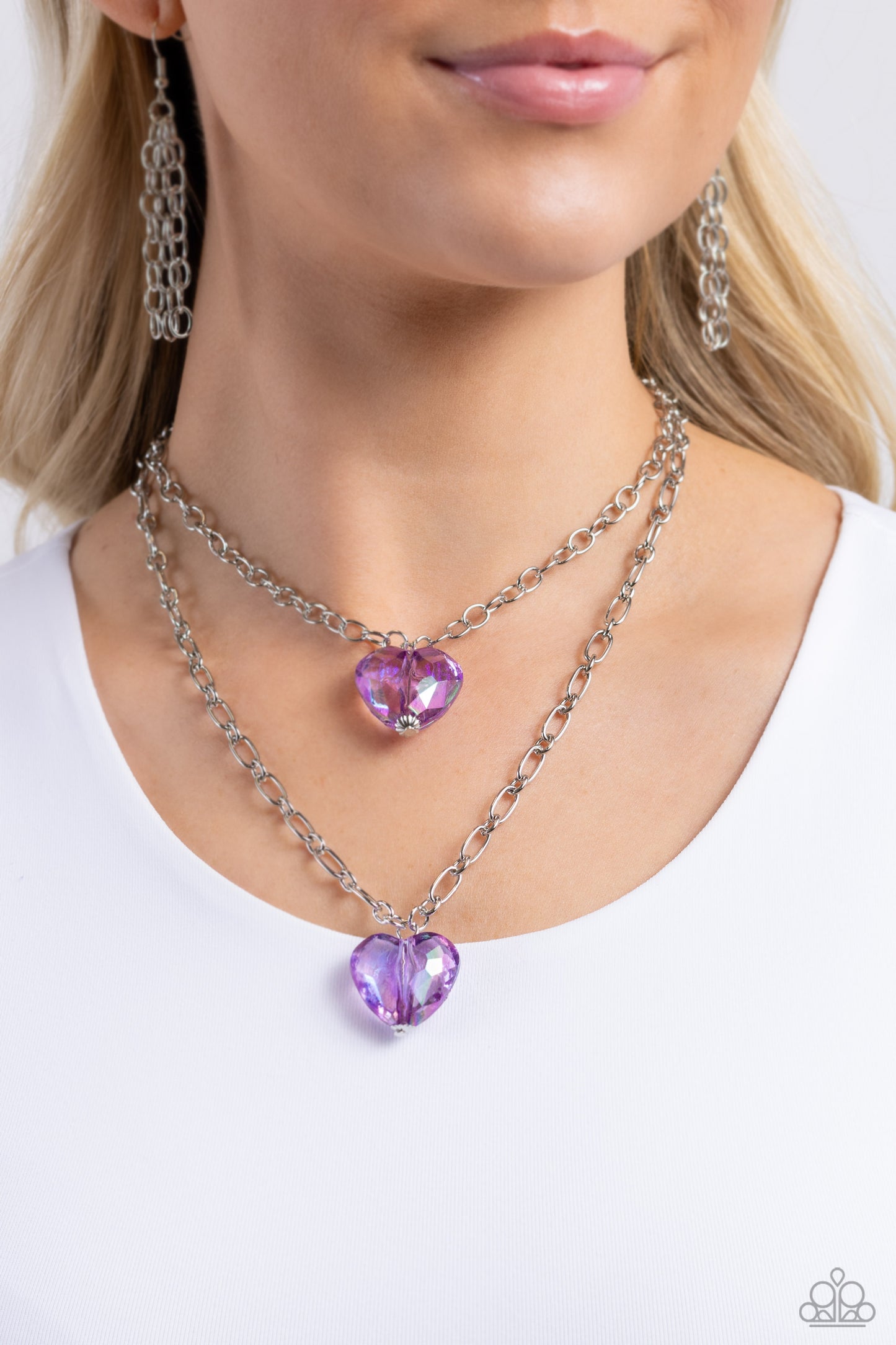 Layered Love Purple-Necklace