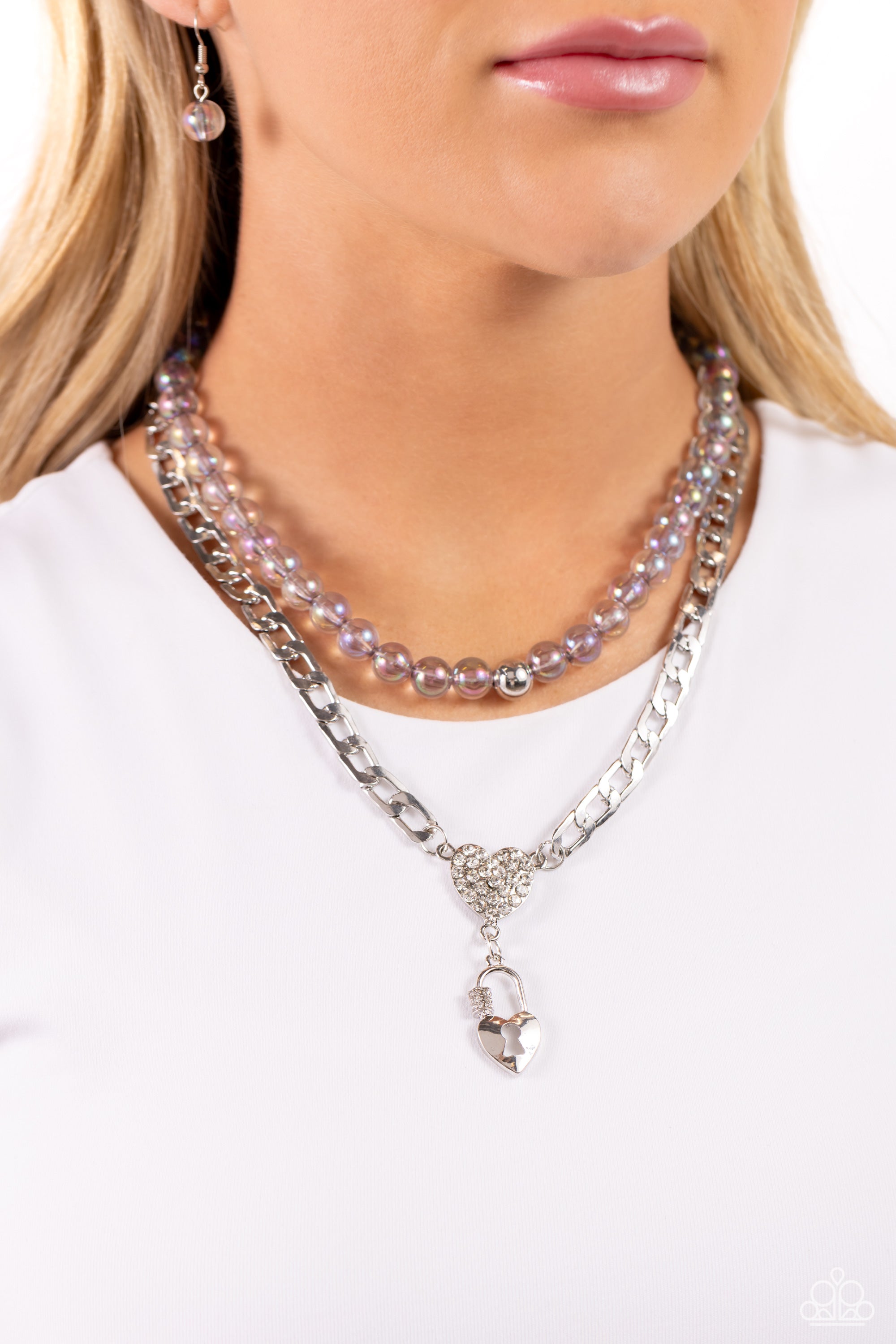 Paparazzi LOCK and Roll Silver Necklace