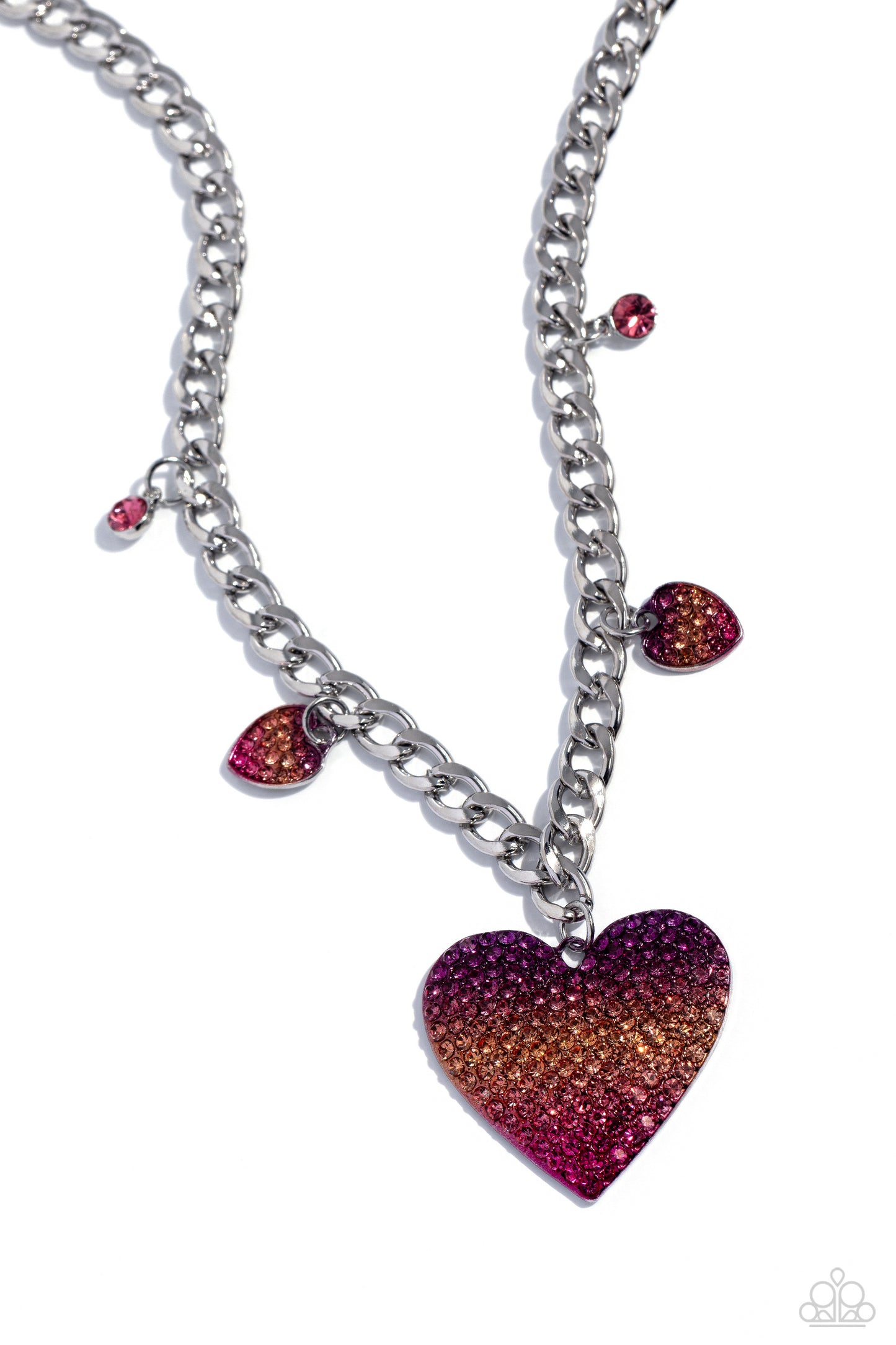 For the Most HEART Pink-Necklace