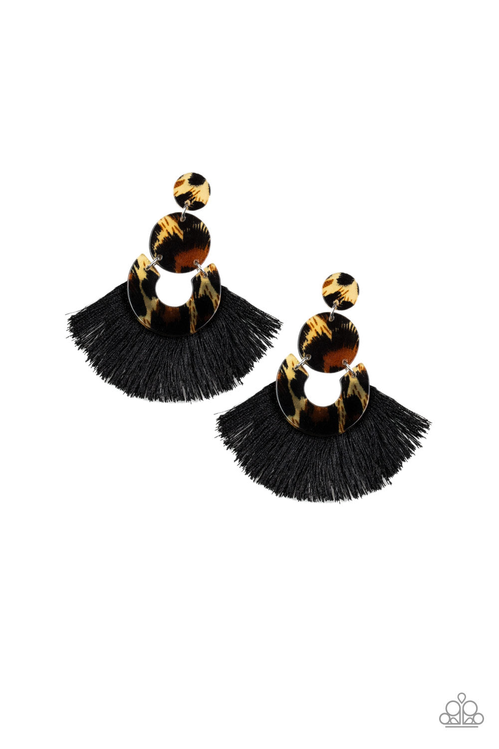 One Big Party ANIMAL Black Post-Earrings