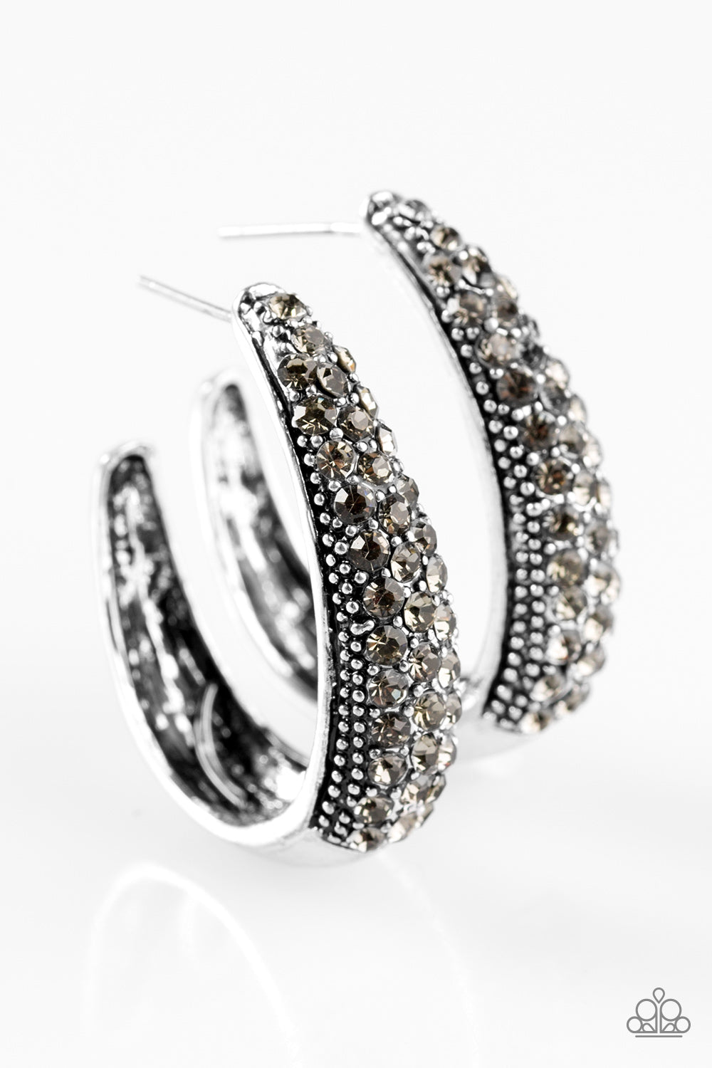 Glitter Jam Silver Hoop-Earrings
