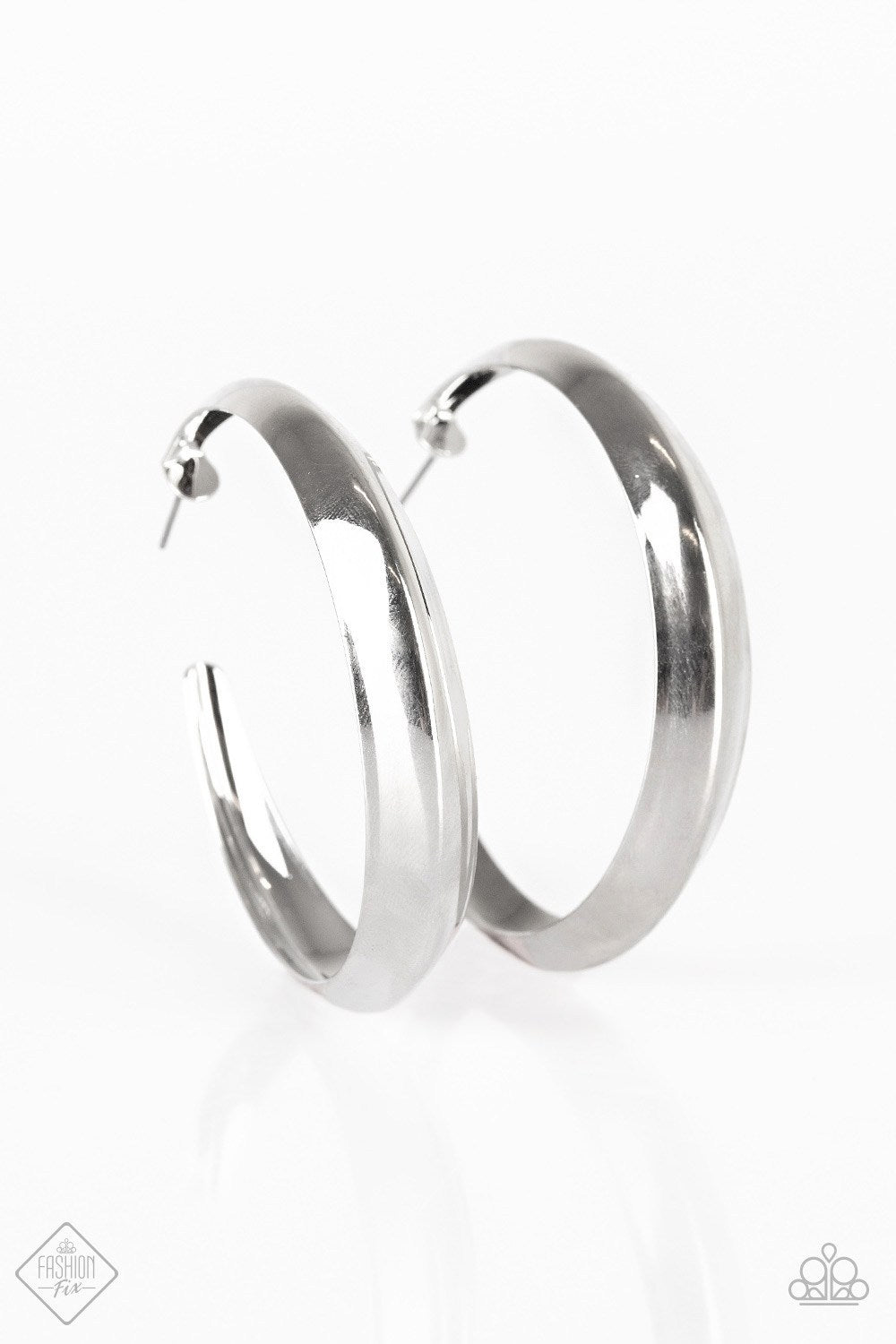 Lets Get Ready To Rumble! Silver Hoop-Earrings