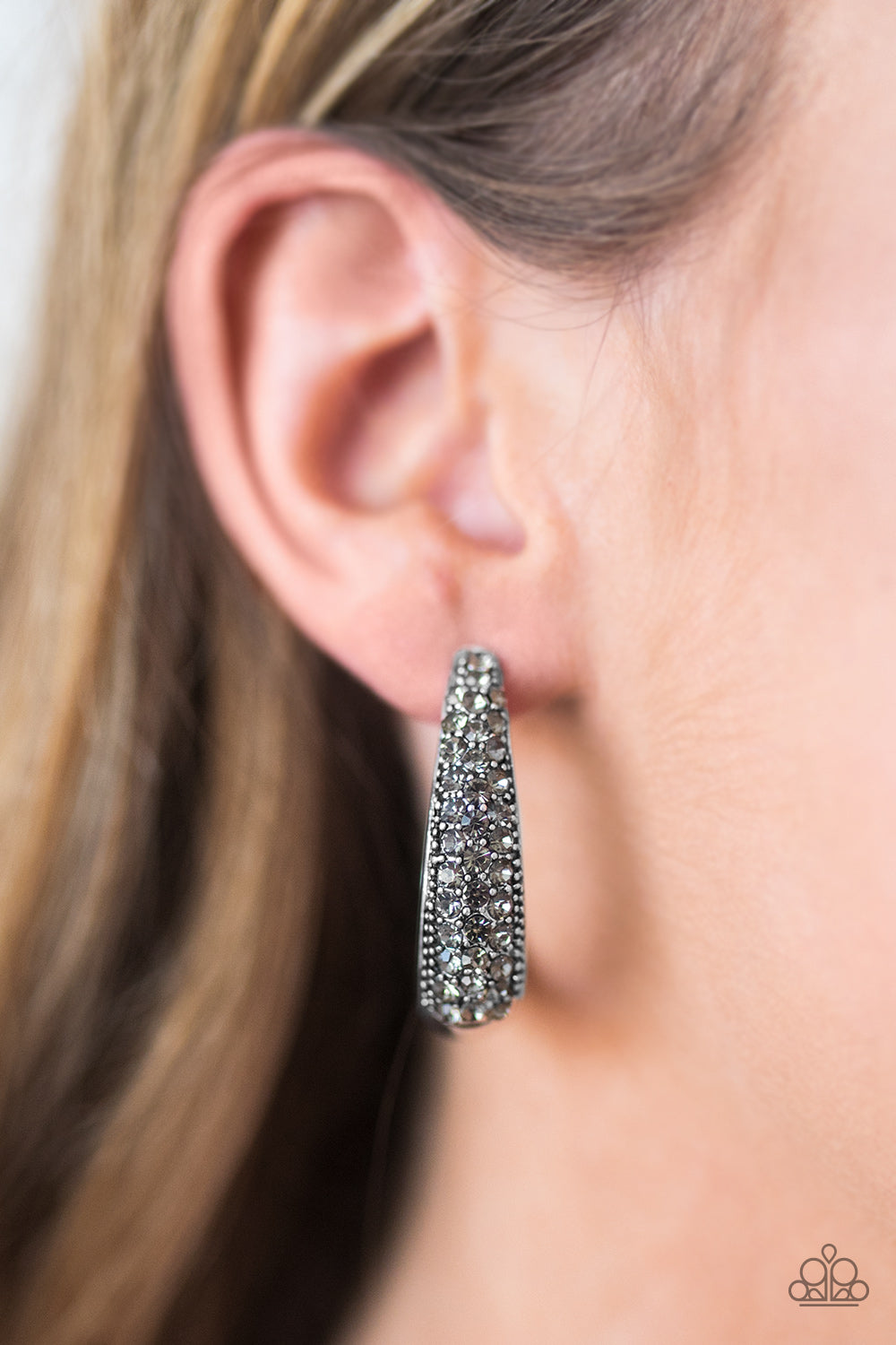 Glitter Jam Silver Hoop-Earrings