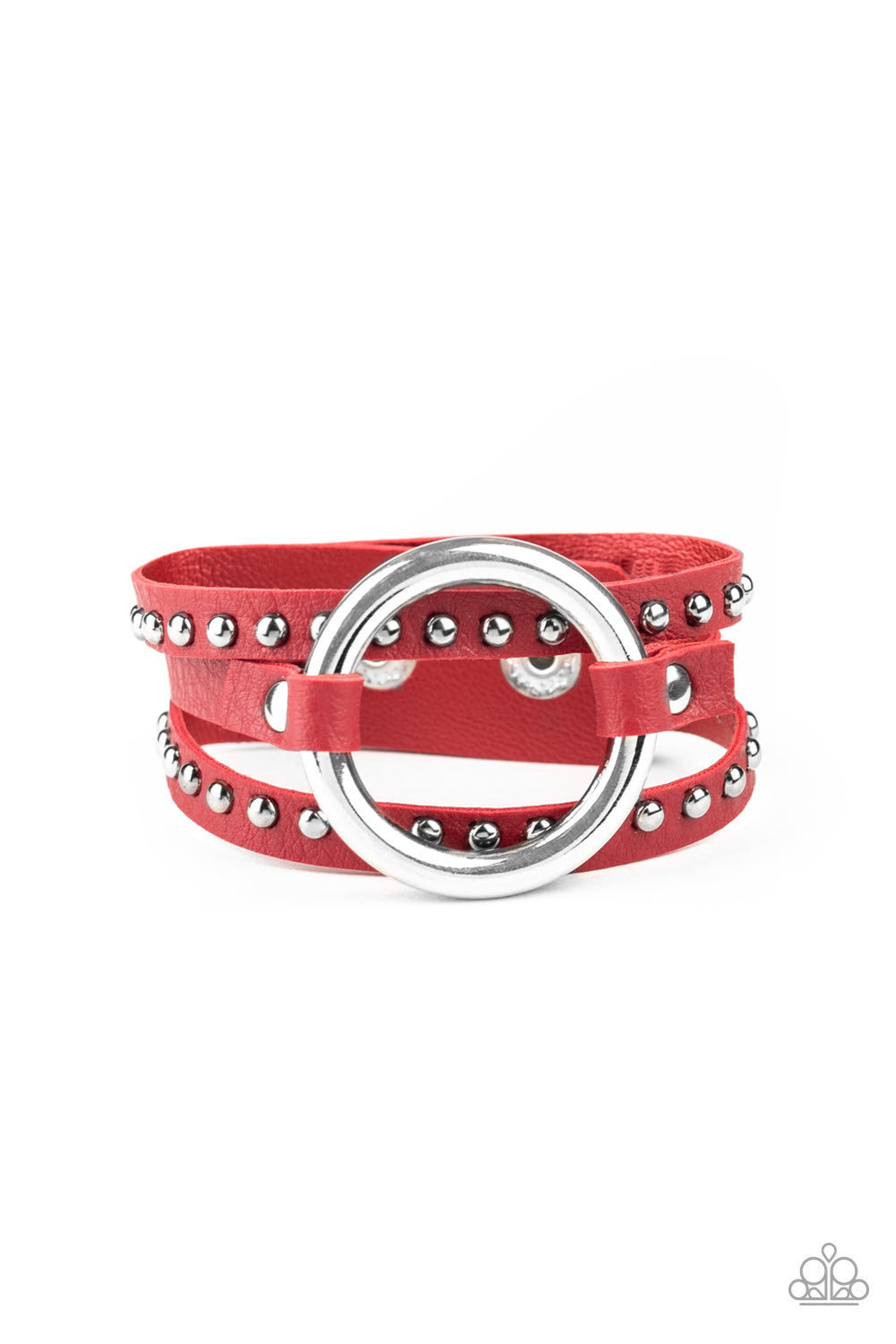 Studded Statement-Maker Red-Bracelet