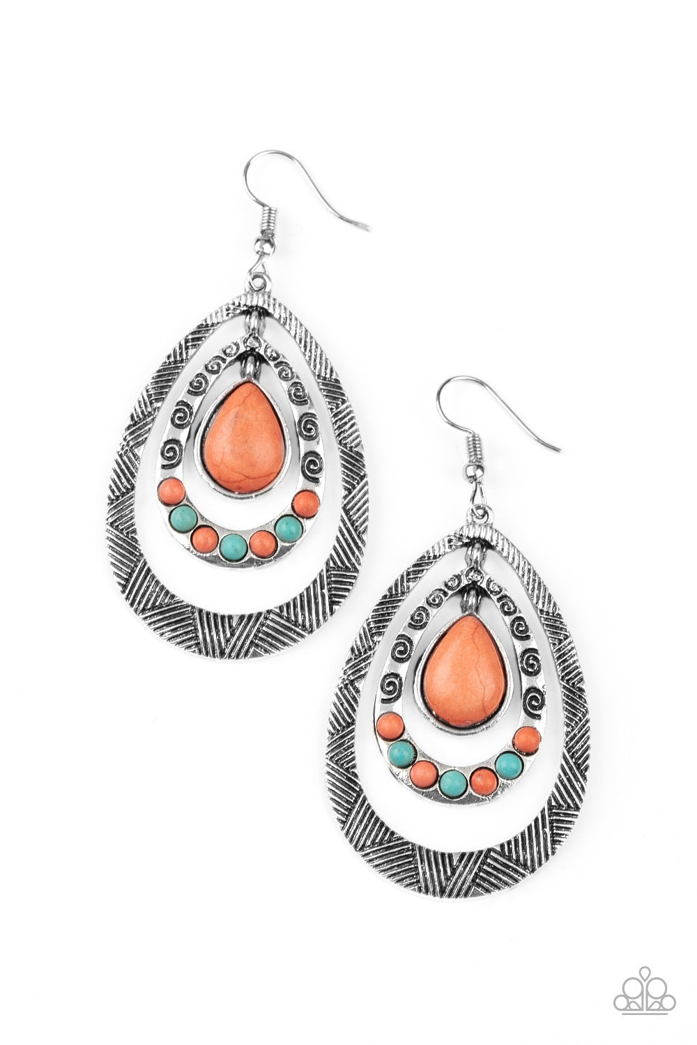 Terra Teardrops Orange-Earrings
